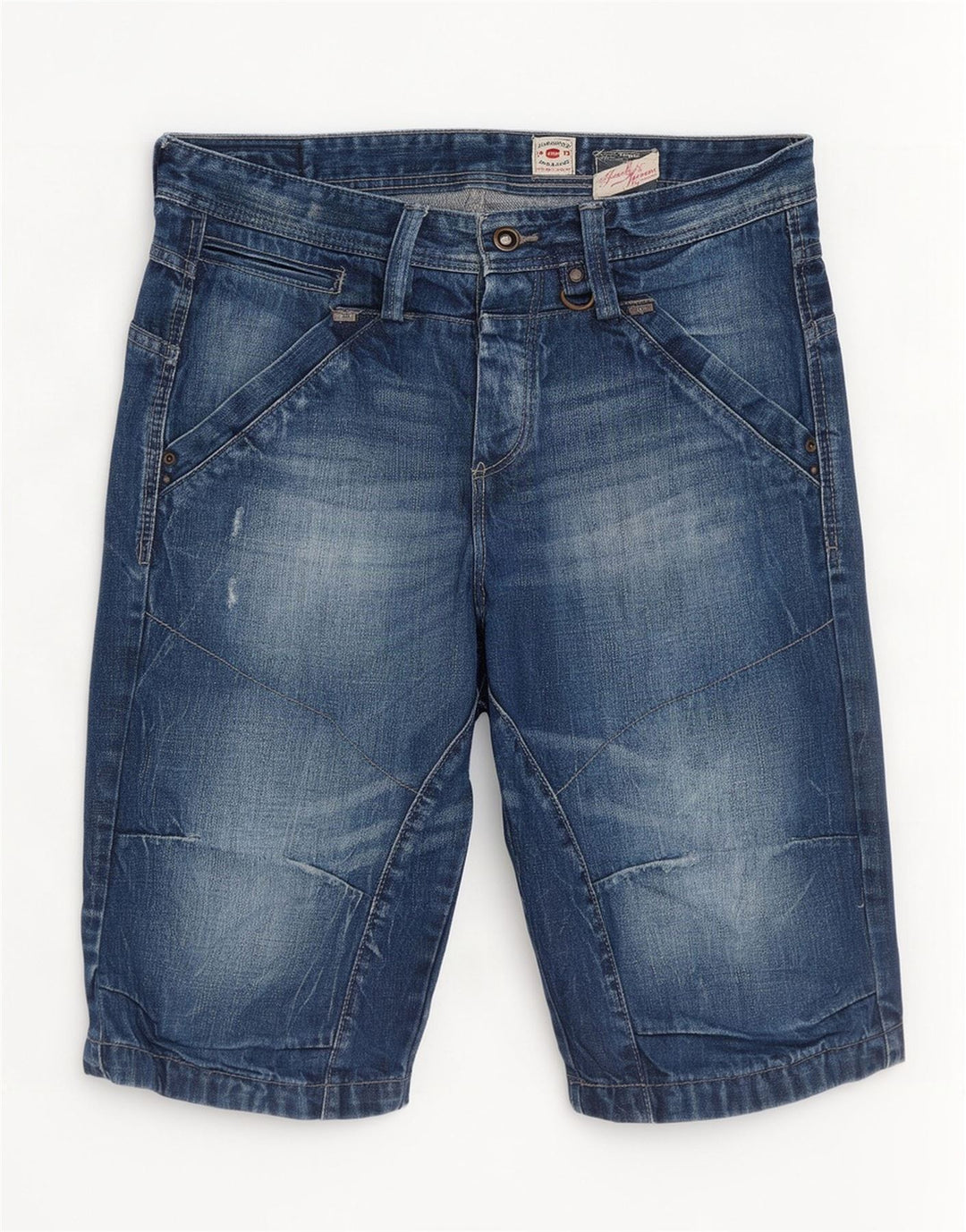 Jack & Jones Herre Distressed Denim Shorts Medium W32 Blå Bomuld