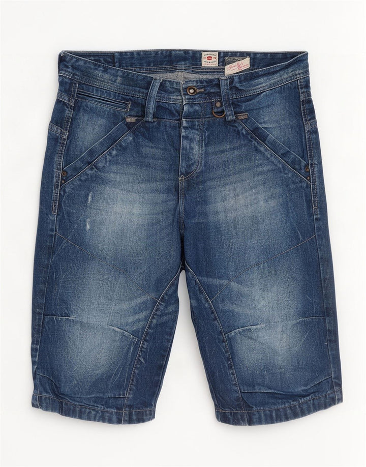 Jack & Jones Herre Distressed Denim Shorts Medium W32 Blå Bomuld