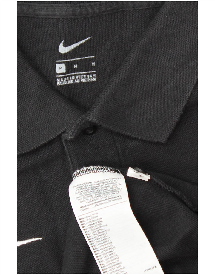 NIKE Poloshirt til mænd, medium sort bomuld