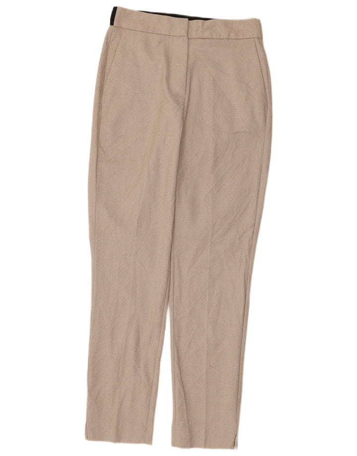 Zara Slim Chino Bukser Små W26 L27 Beige Polyester til kvinder