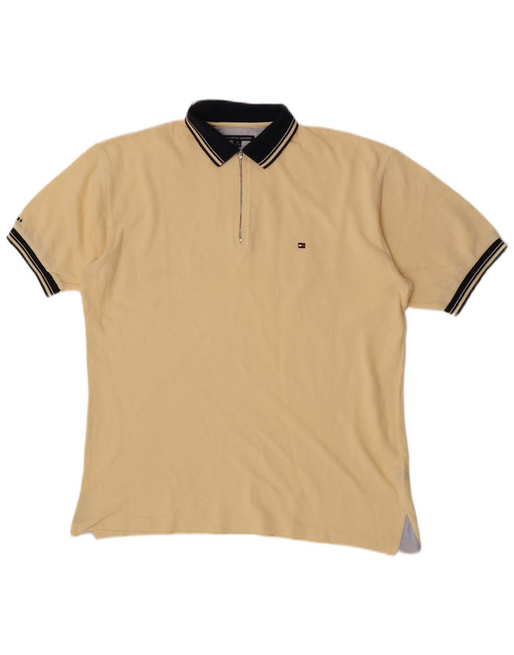 Tommy Hilfiger Rugby poloshirt til mænd Medium gul bomuld