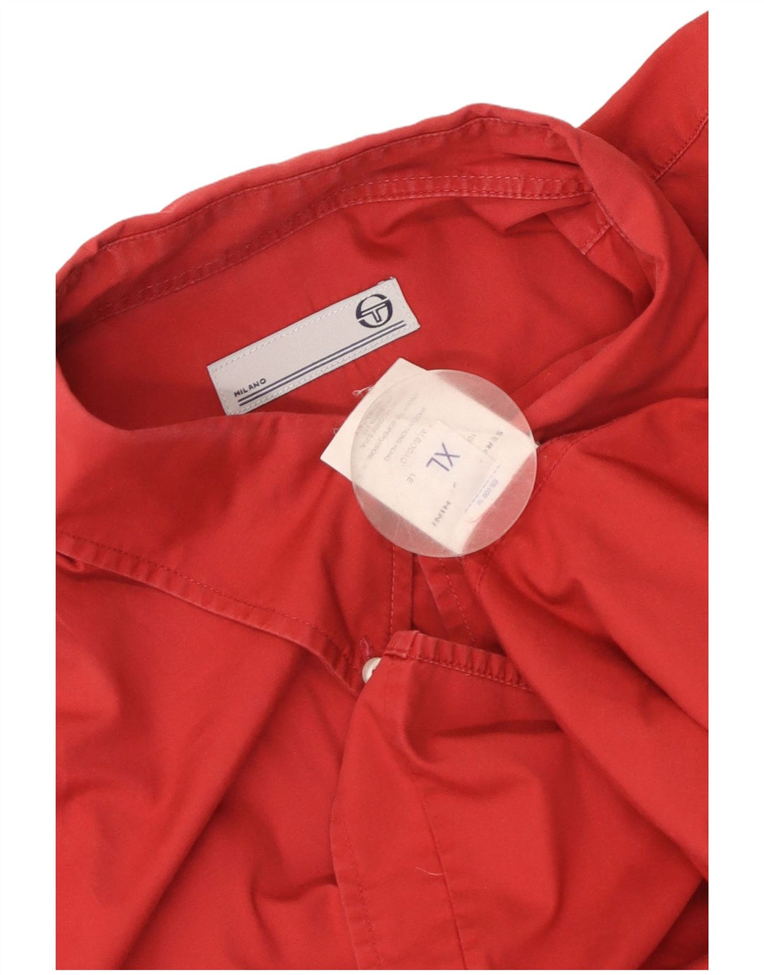 Sergio Tacchini Kortærmet Herreskjorte XL Rød Bomuld