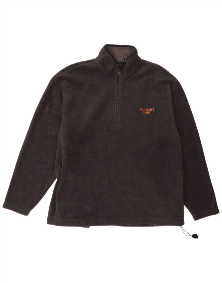 Rifle Herre lynlås hals Fleece Jumper Medium Grå Polyester