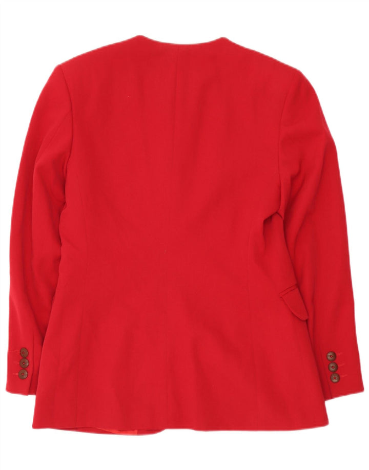 Halvfjerds kvinders 2-knaps blazerjakke IT 44 Medium Red Virgin Wool