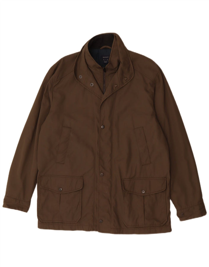 Gant Herre Utility Jacket UK 40 Large Brown Polyester