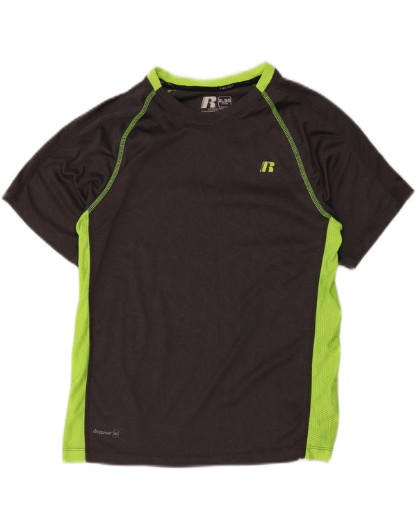Russell Athletic Boys Dri-Power T-Shirt Top 14-15 år XL Sort Polyester