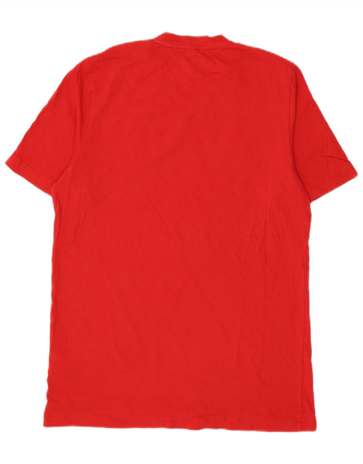 Adidas Herre T-Shirt Top Medium Rød Bomuld