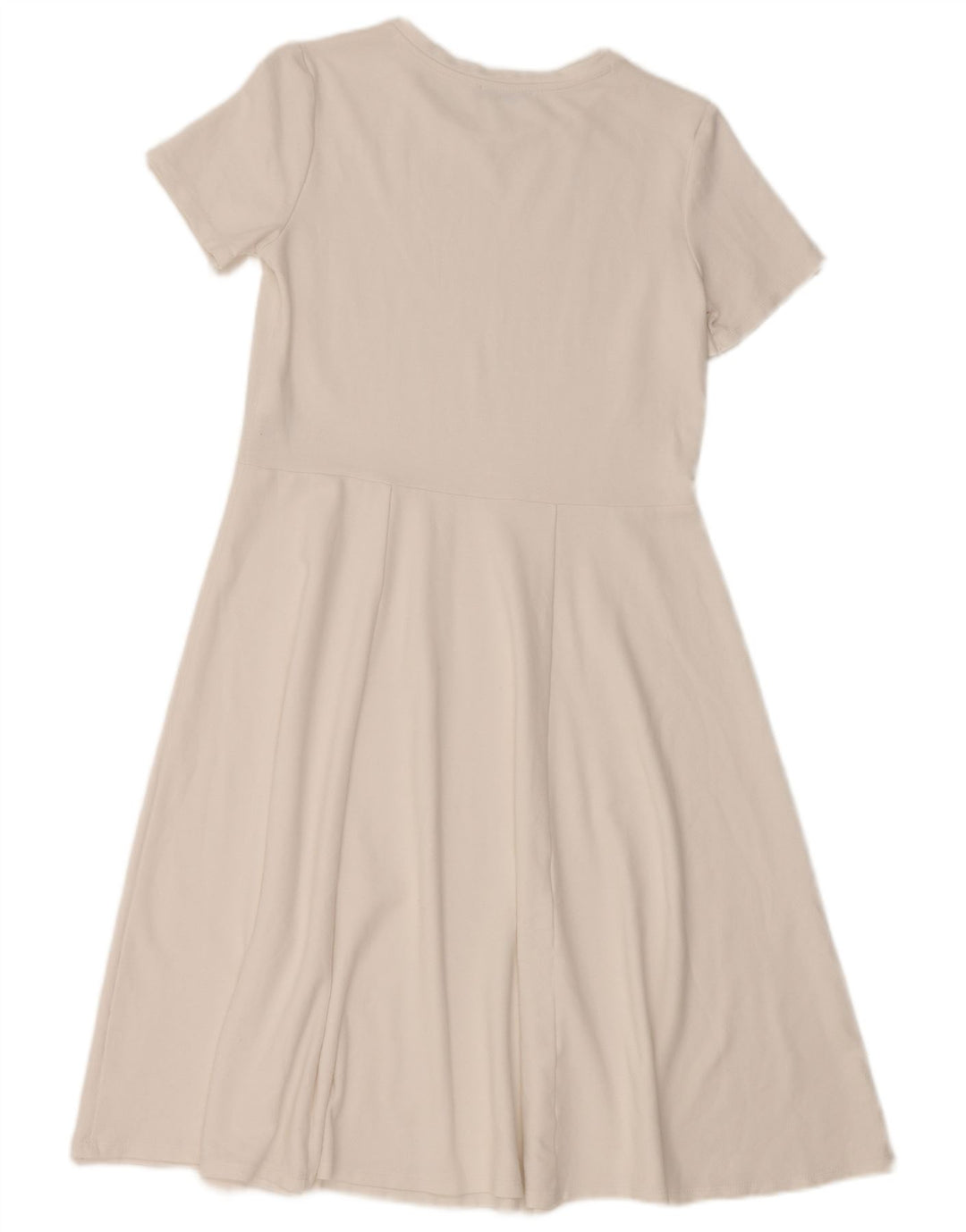 ZARA Dame A-Line Kjole UK 10 Small White Viscose