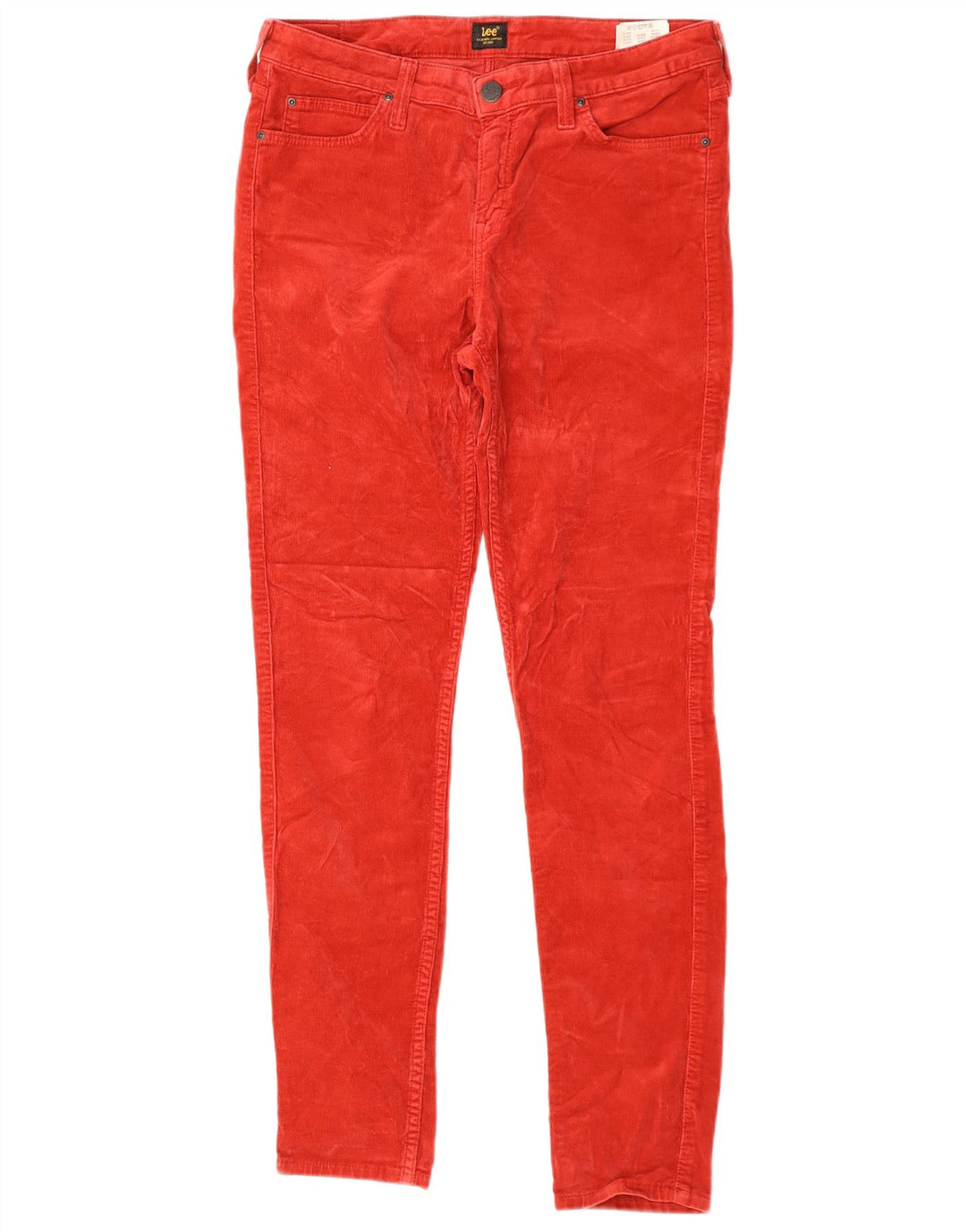 LEE Dame Scarlett Skinny Corduroy Bukser W31 L33 Rød Bomuld