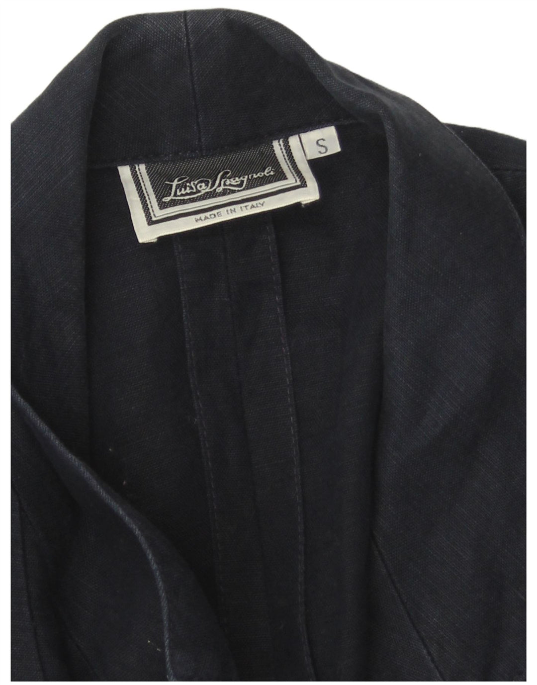 Luisa Spagnoli Dame 1 Knap Blazer Jakke UK 10 Small Navy Blue