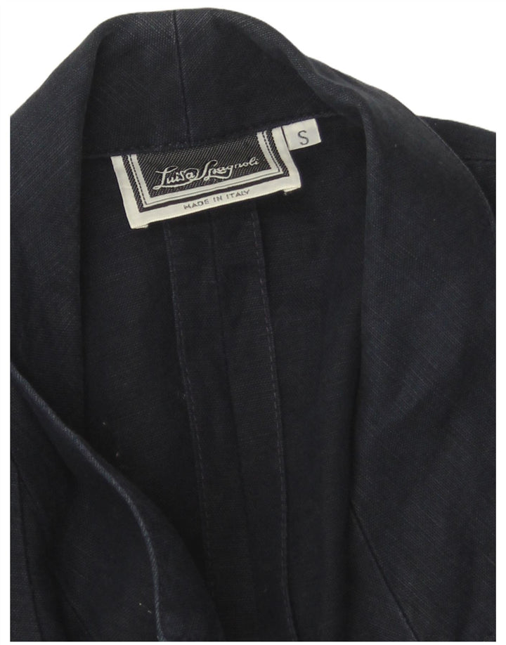 Luisa Spagnoli Dame 1 Knap Blazer Jakke UK 10 Small Navy Blue
