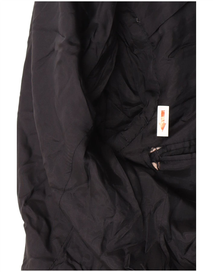 Gino Sartore Herre 3 Button Velvet Blazer Jacket UK 36 Small Black