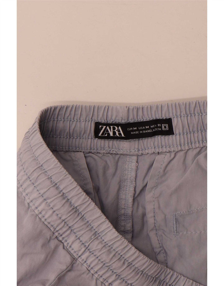 Zara Herre Cargo Shorts Medium W31 Grå Bomuld