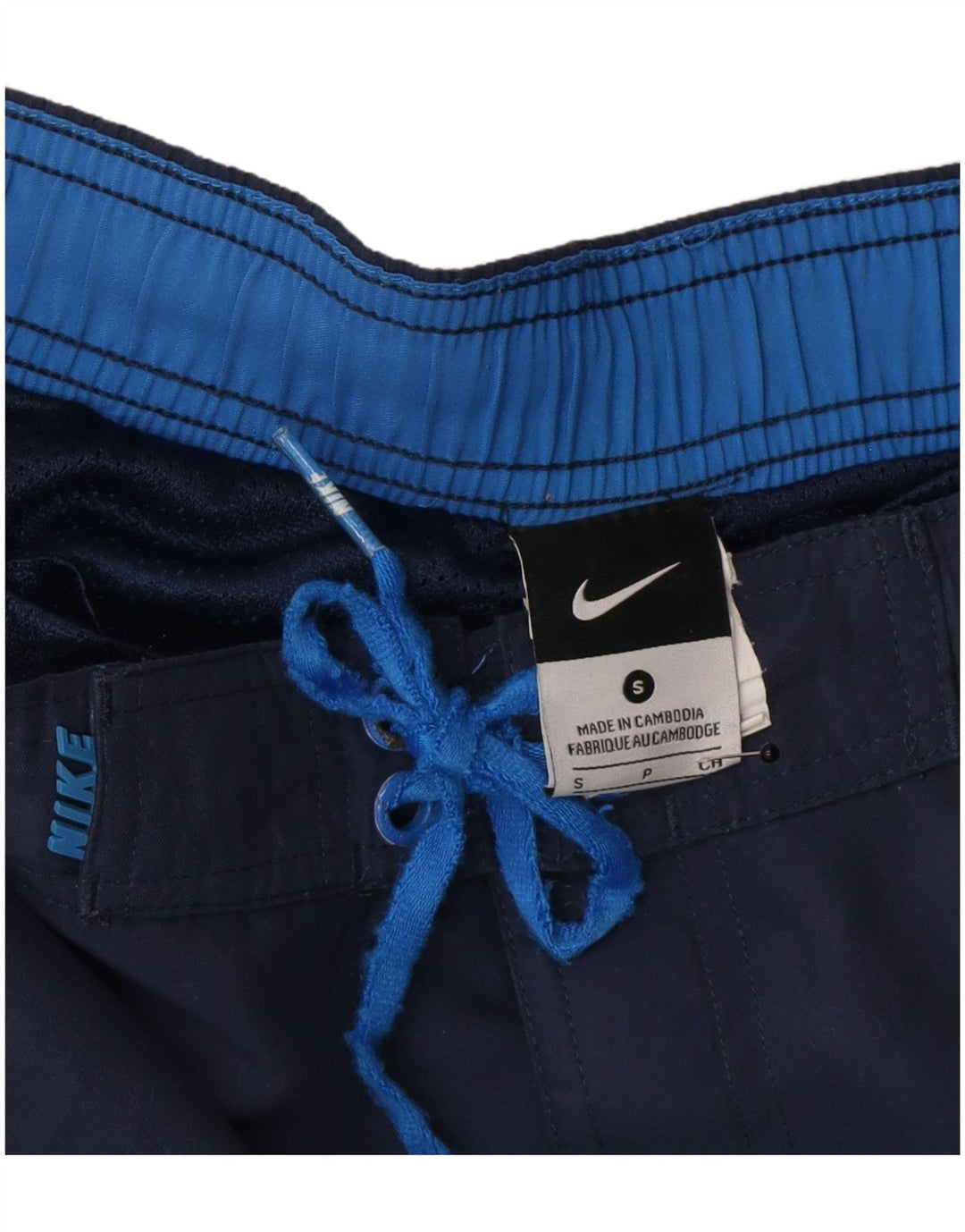 Nike Badeshorts til mænd Small Navy Blue Colourblock Polyester