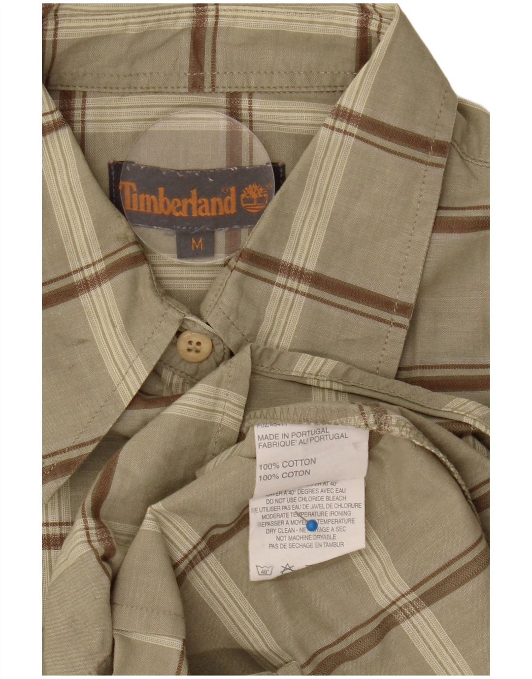Timberland Dameskjorte UK 14 Medium Khaki Ternet Bomuld