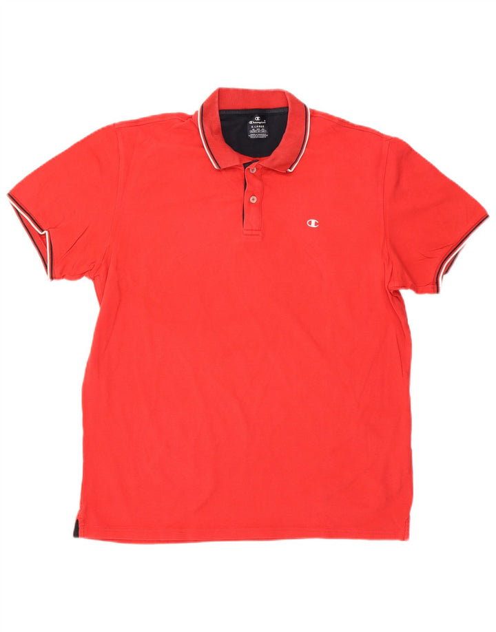 CHAMPION Polo Shirt til mænd XL Rød Bomuld