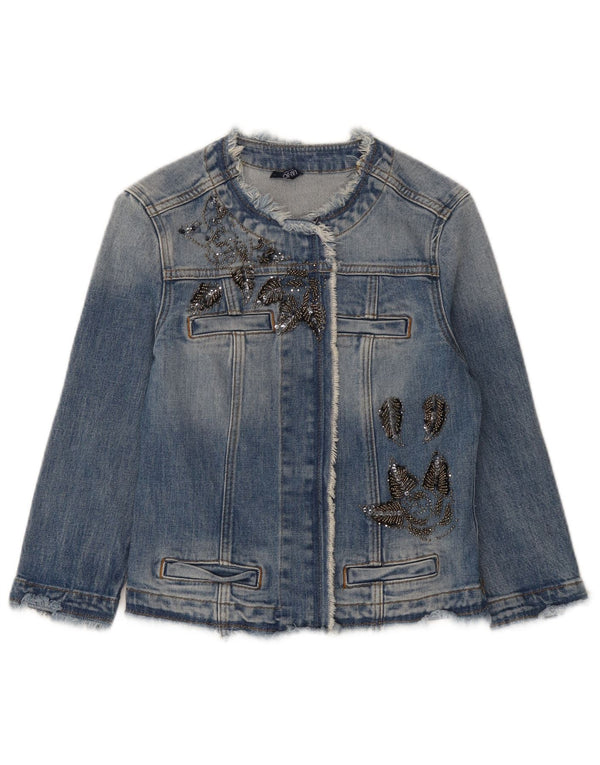Liu Jo Womens Crop denimjakke UK 8 Small Blue Cotton