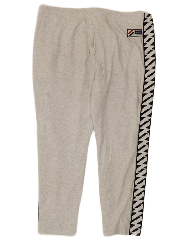 Superdry Womens Grafiske Leggings UK 16 Large Grey Colourblock Cotton