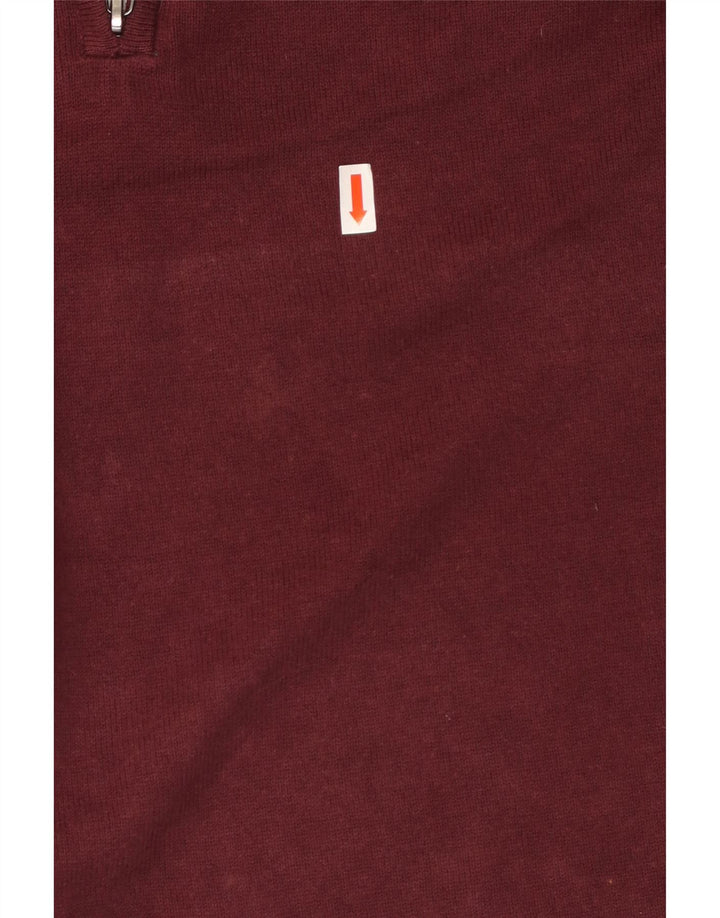 IZOD sweater med lynlås til mænd Medium rødbrun