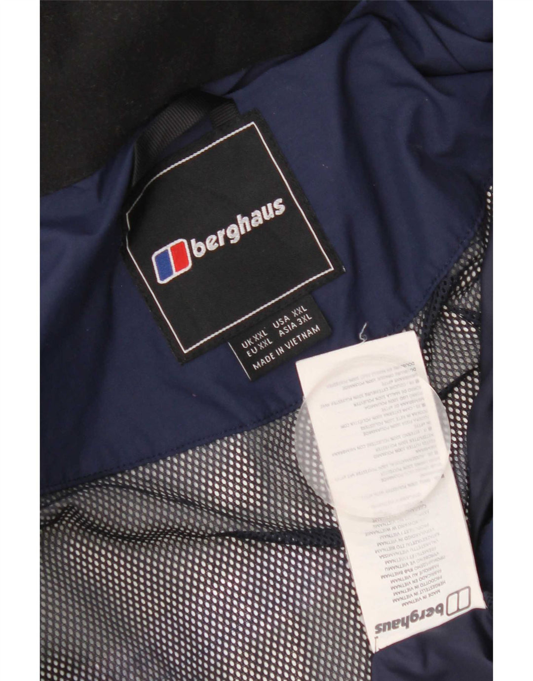 Berghaus Regnjakke med hætte til mænd UK 44 2XL Navy Blue Polyester