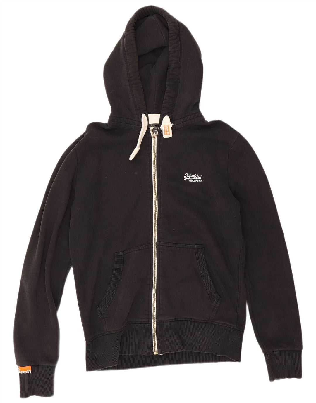Superdry Hættetrøje med lynlås til mænd mellem sort bomuld