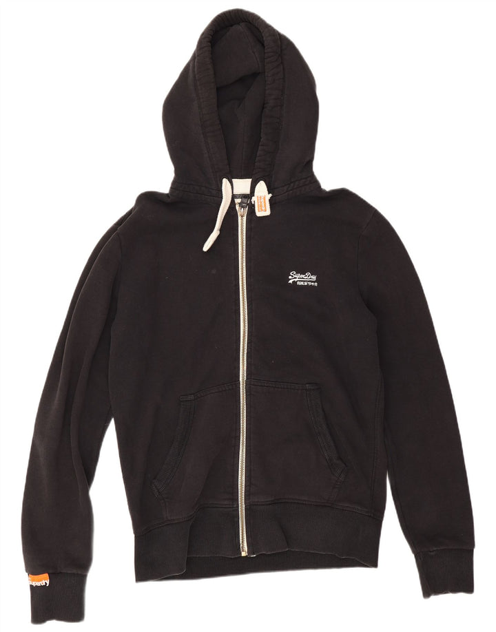 Superdry Hættetrøje med lynlås til mænd mellem sort bomuld