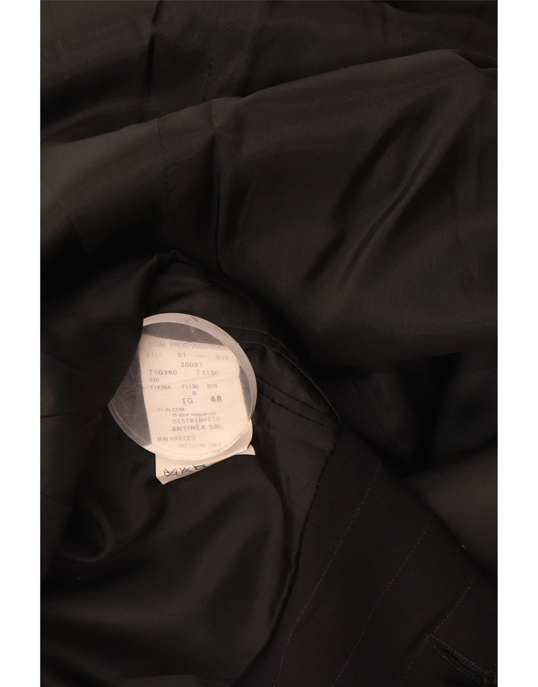 Emporio Armani Herre 3-knaps blazerjakke IT 48 Medium Sort nålestribe