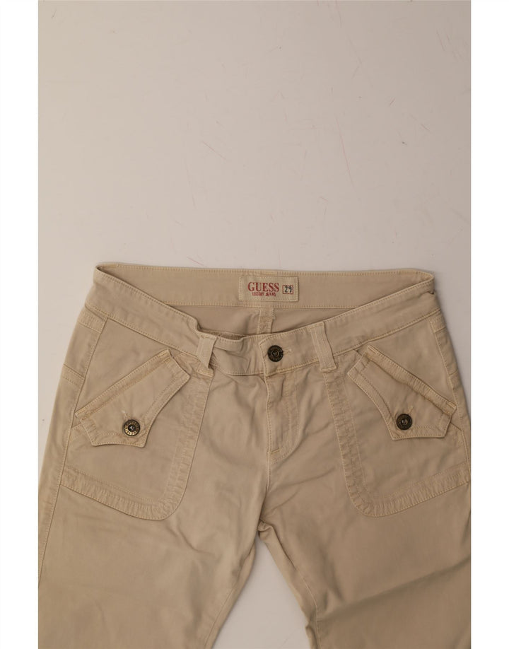 GUESS Womens Straight Capri Trousers W29 L20 Beige Vintage Guess and Second-Hand Guess from Messina Hembry 