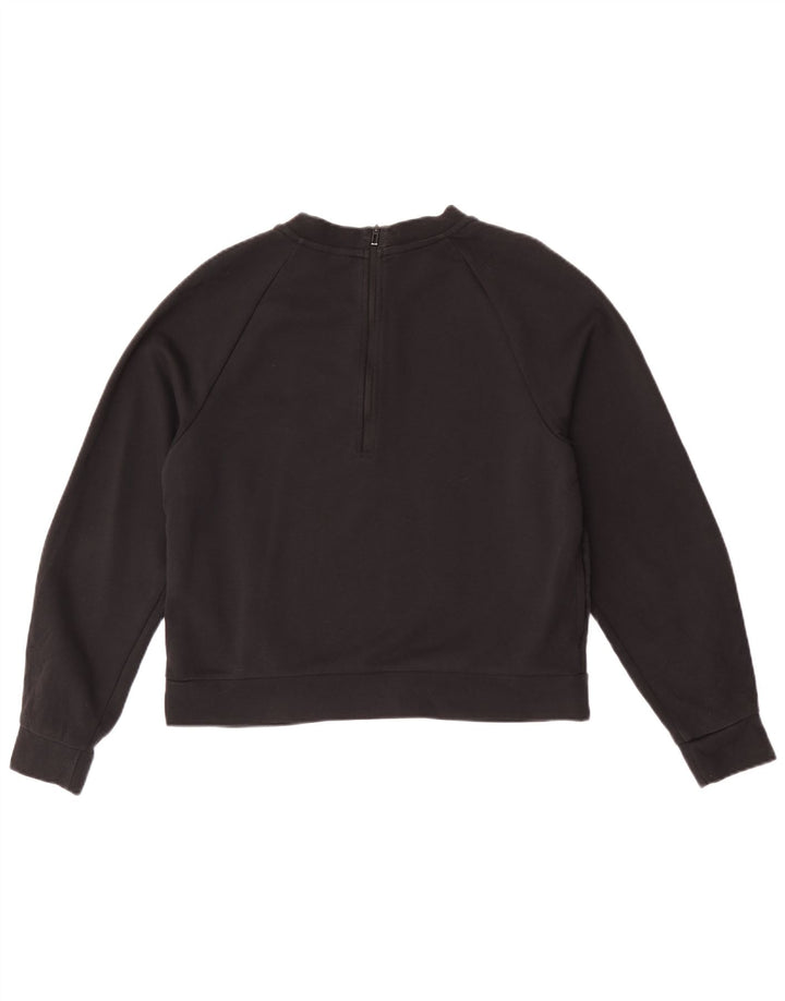 Adidas Dame Grafisk Oversized Sweatshirt Jumper UK 10 Lille Sort