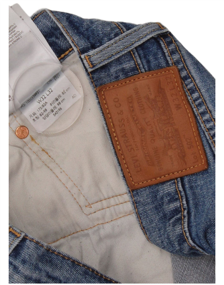 Levi's Herre 502 lige jeans W32 L32 blå bomuld