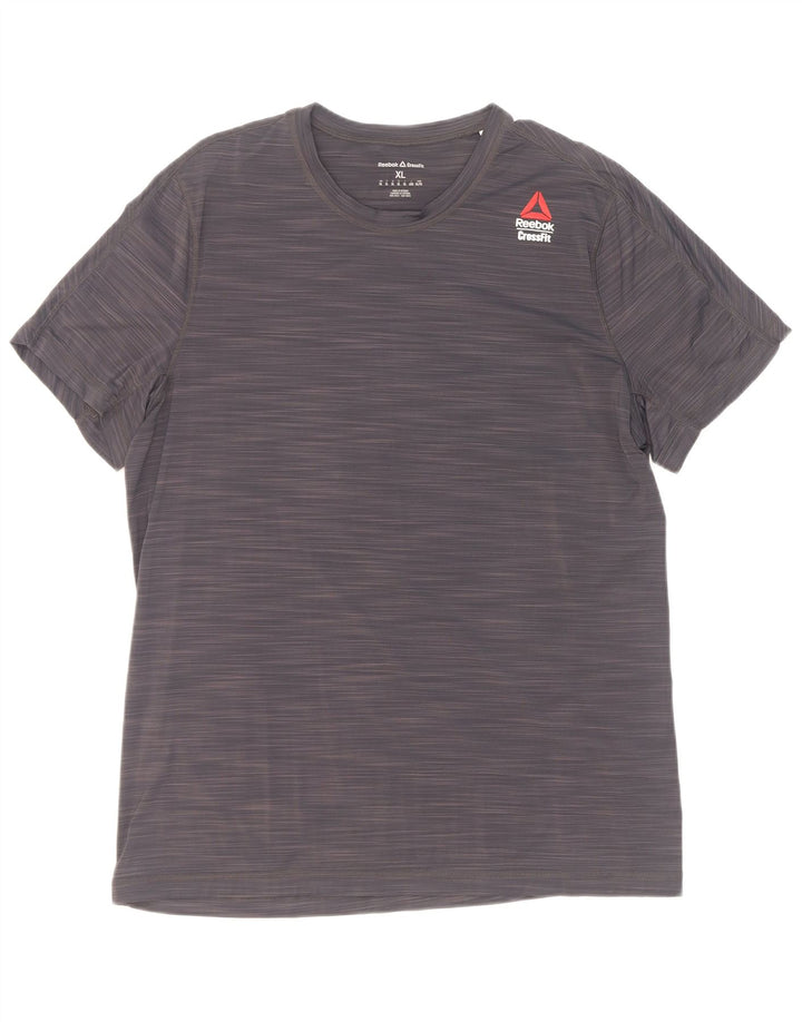 Reebok Herre Cross Fit T-Shirt Top XL Grå Flecked