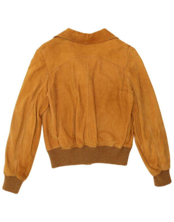 Vintage Dame Ruskind Bomber Jacket IT 44 Medium Brun Retro