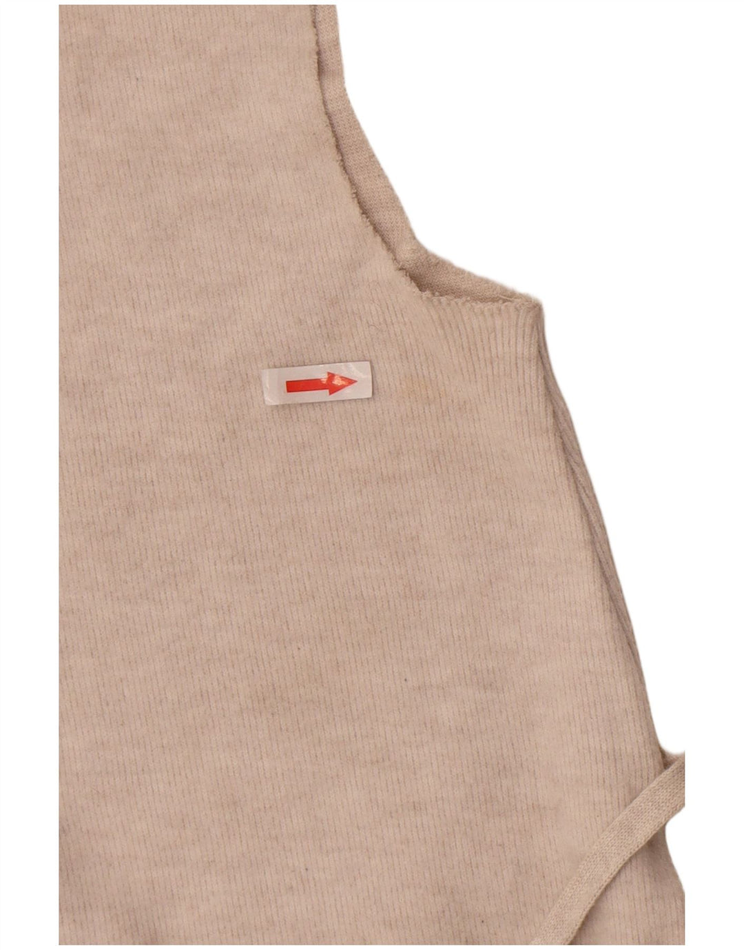 Zara Dame Vest Tank Top UK 8 Small Beige Polyester