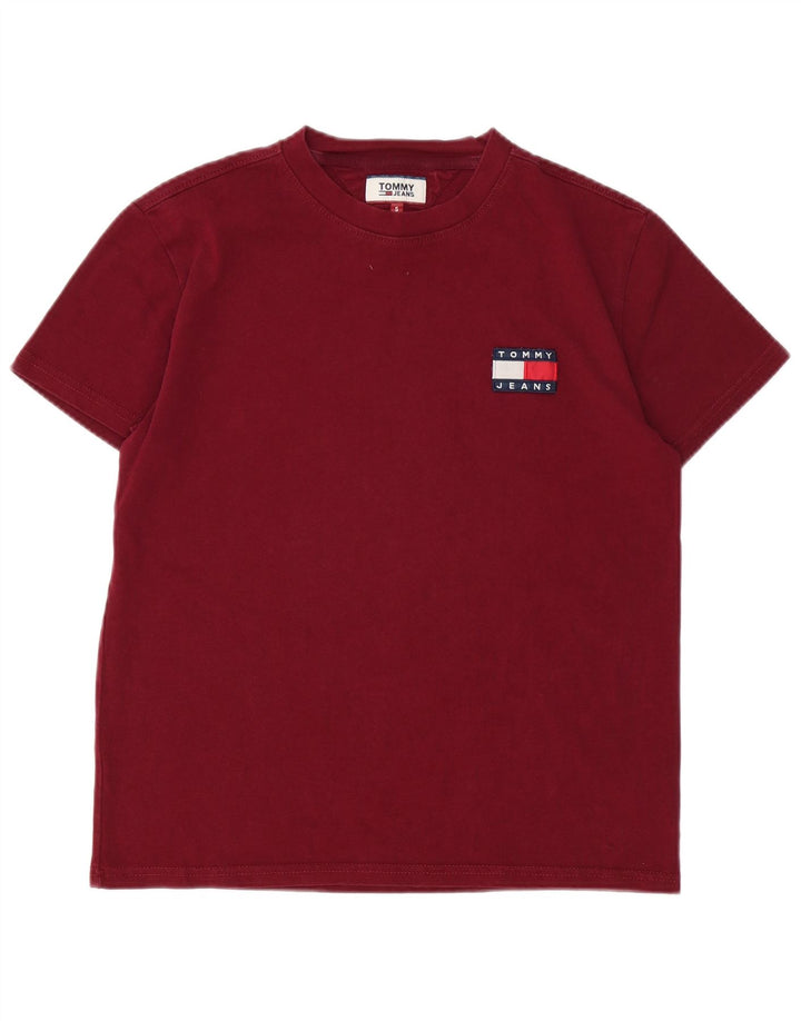Tommy Hilfiger Herre T-Shirt Top Lille Bourgogne Bomuld