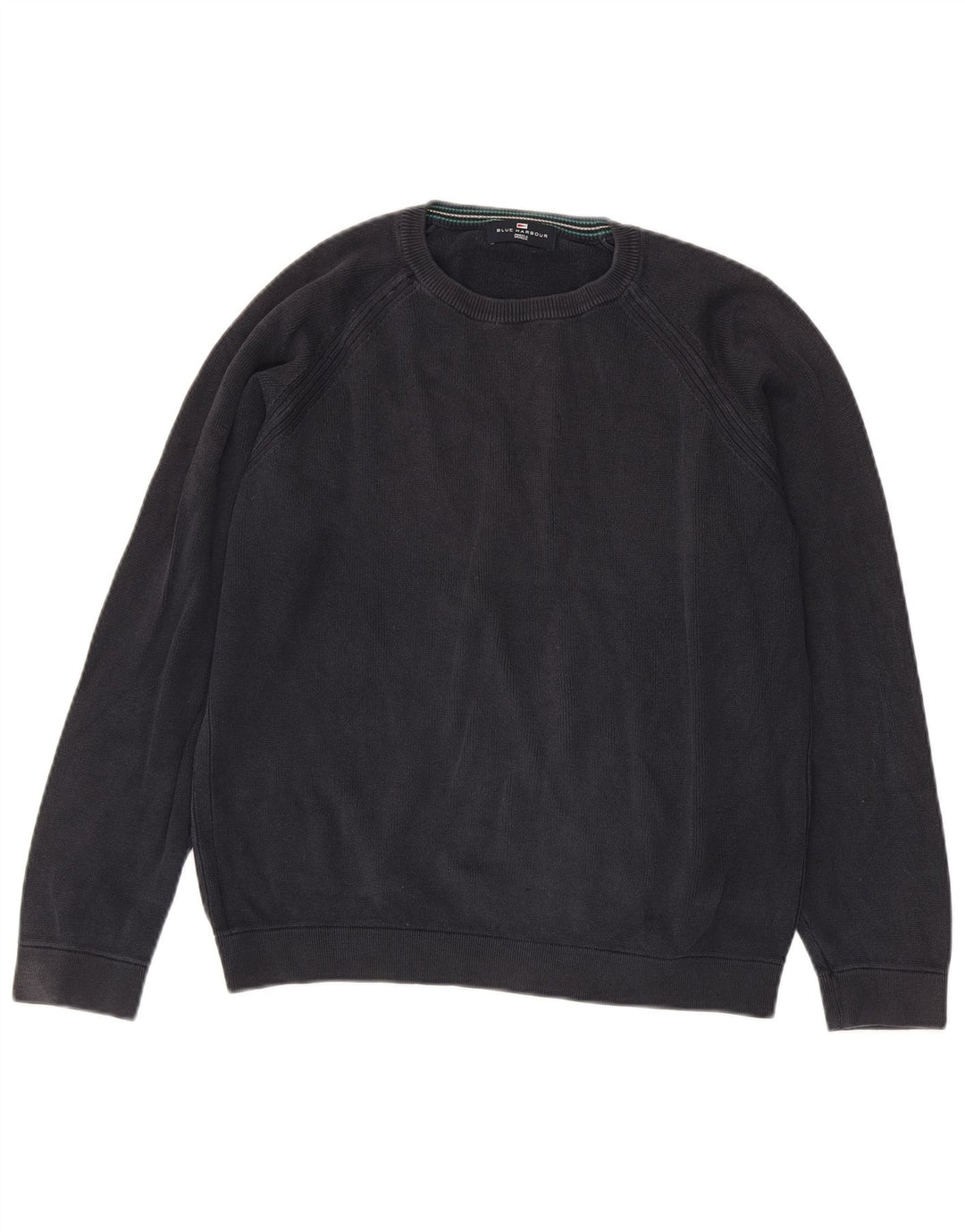 MARKS & SPENCER Herre Blue Harbor Sweatshirt Jumper lille marineblå bomuld