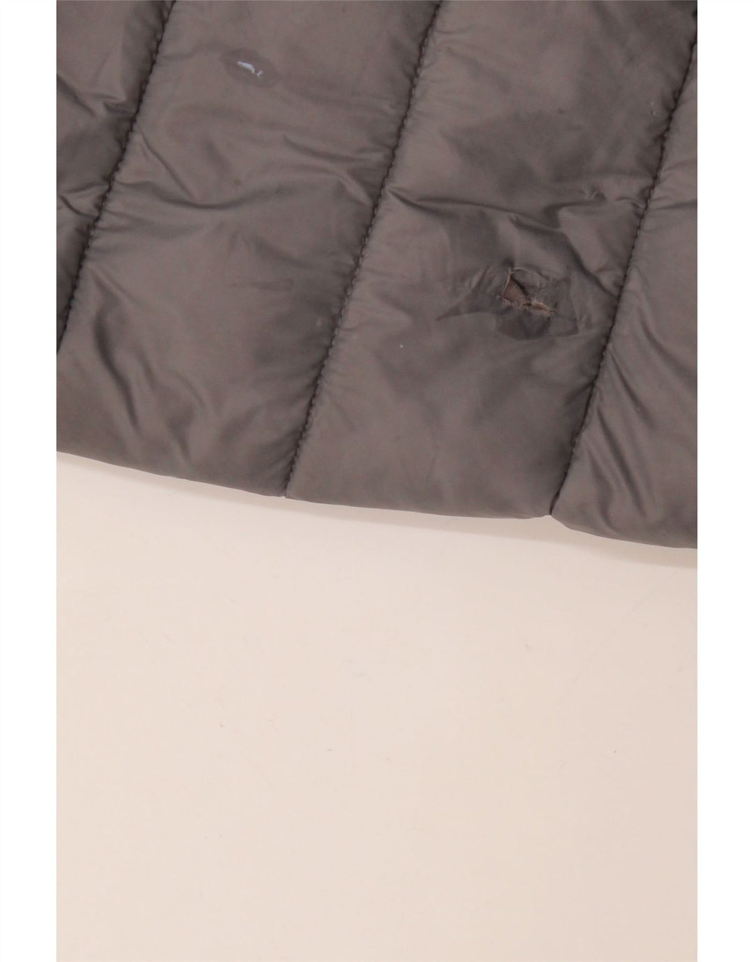 MICHAEL KORS Dame hætte polstret frakke UK 16 Stor grå nylon