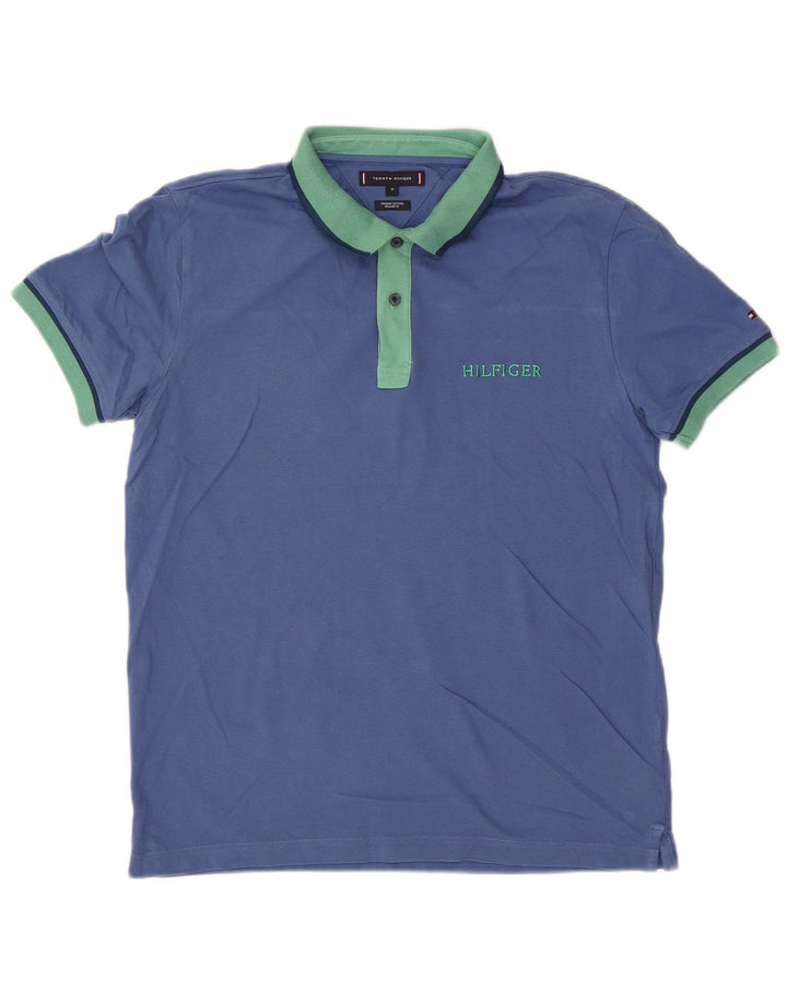 TOMMY HILFIGER Herre Regular Fit Polo Shirt Medium Blue Bomuld