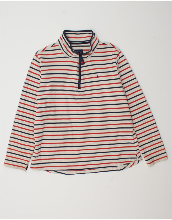 Joules sweatshirt med lynlås til kvinder UK 18 XL flerfarvet stribet