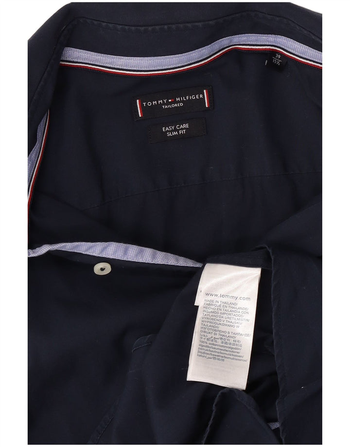 Tommy Hilfiger Easy Care skjorte herre str. 39 15 1/2 Medium Navyblå