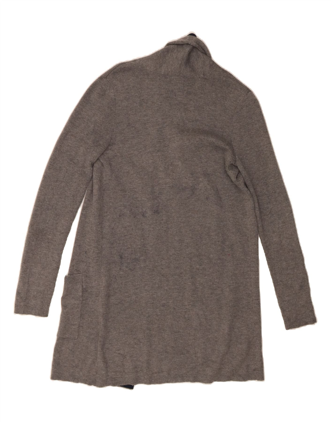 TOMMY HILFIGER Womens Longline Open Cardigan Sweater UK 10 Small Grey Vintage Tommy Hilfiger and Second-Hand Tommy Hilfiger from Messina Hembry 