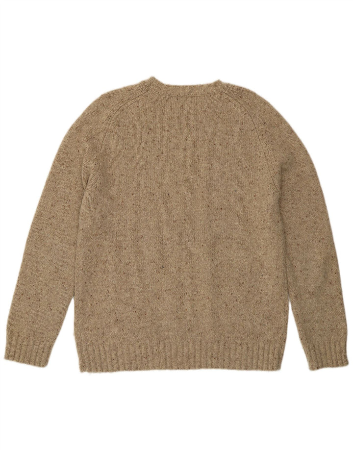 John Lewis Herre sweater med rund hals, medium beige flækket