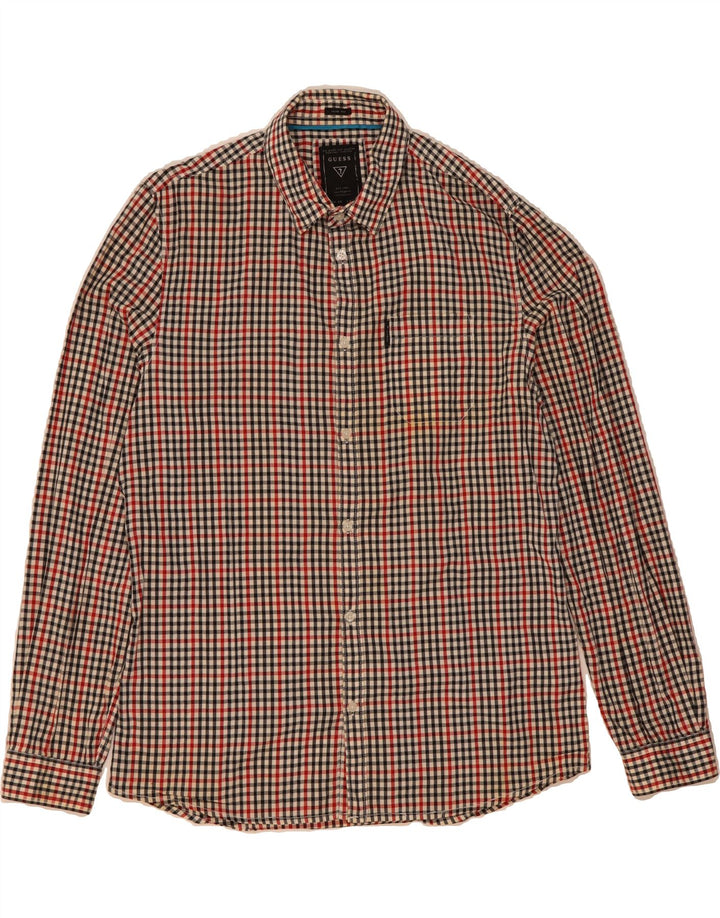GUESS Mens Shirt UK 42 Large Multicoloured Check Cotton Vintage Guess and Second-Hand Guess from Messina Hembry 