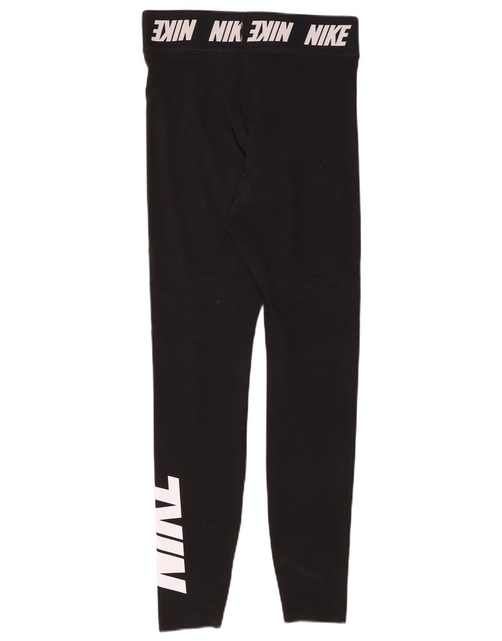 NIKE Grafiske Leggings til kvinder UK 8 Lille sort bomuld