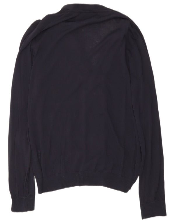 Gaudi Herre Cardigan Sweater Stor Marineblå Colourblock Viscose