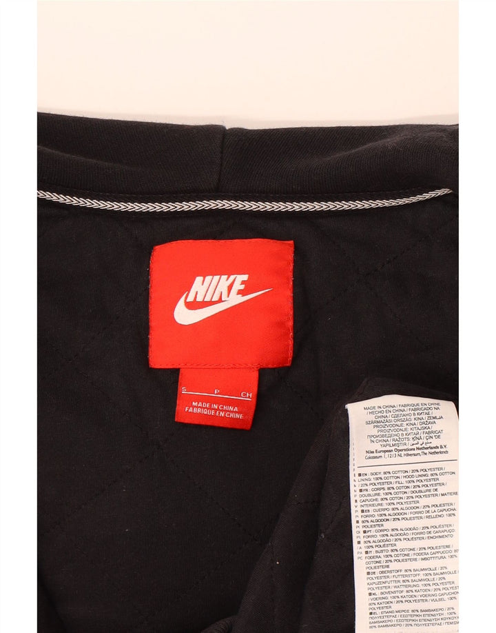 NIKE Womens Hooded Tracksuit Top Jacket UK 10 Small Black Colourblock Vintage Nike and Second-Hand Nike from Messina Hembry 