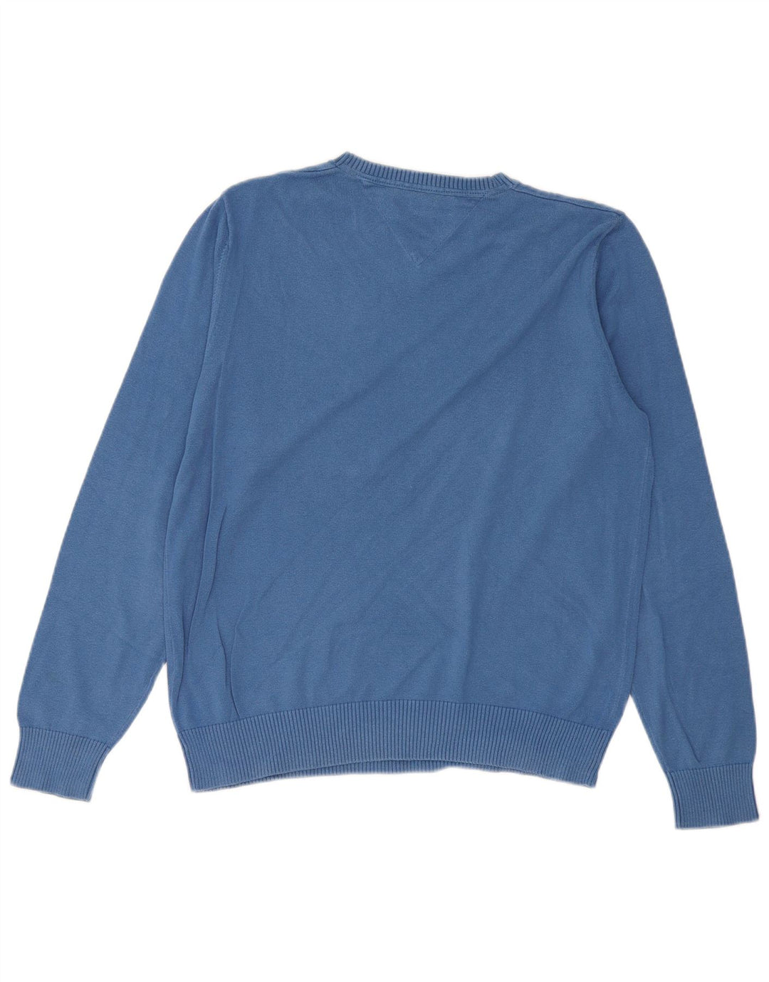 TOMMY HILFIGER Herre V-hals sweater mellemblå bomuld