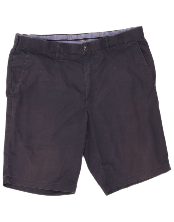 Marks & Spencer Mens Chino Shorts W34 Large  Navy Blue Cotton