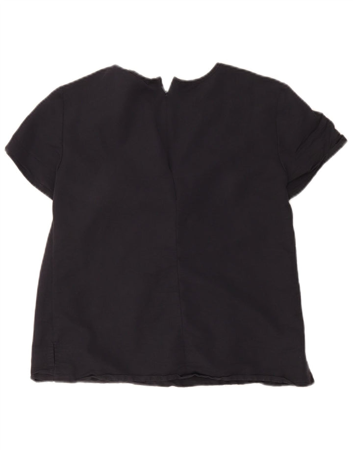 French Connection Damebluse Top UK 8 Small Navy Blue Paisley Viscose