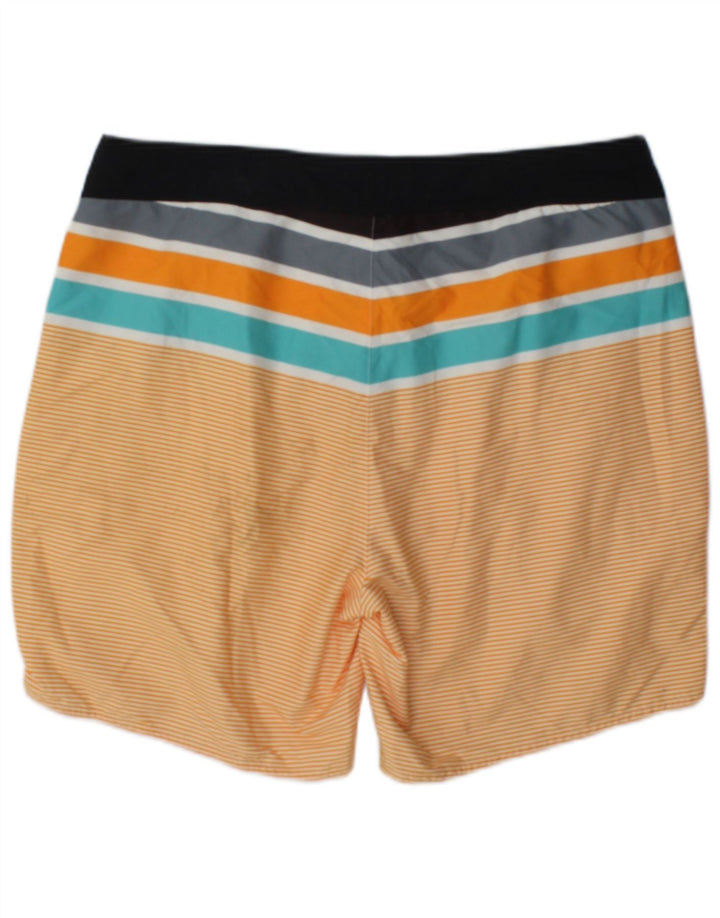 Hugo Boss Badeshorts til mænd store orange stribet polyester