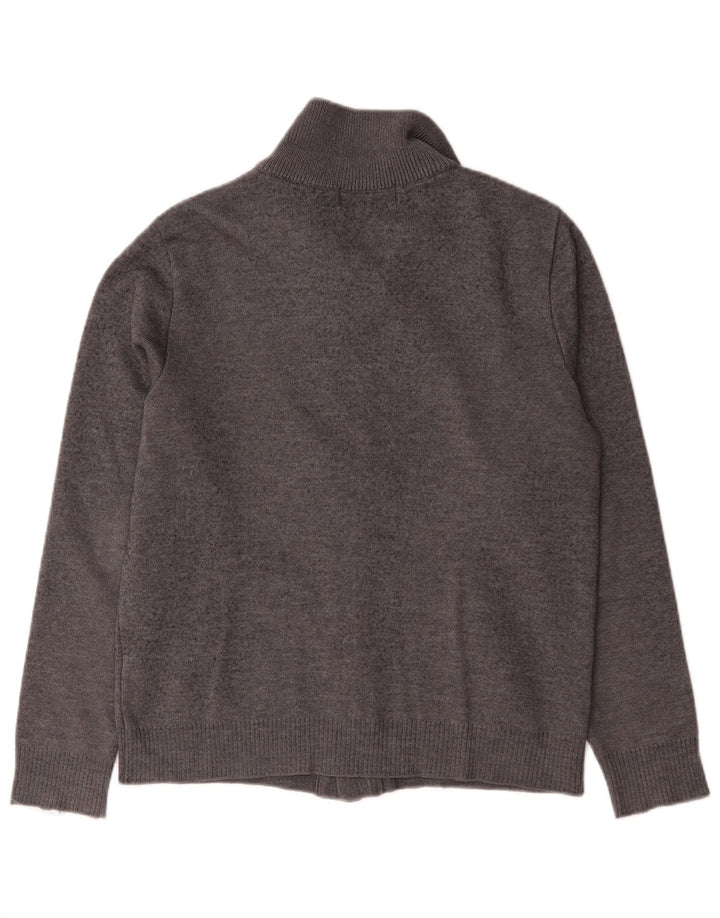 Zara Herre Cardigan Sweater Stor Grå Uld